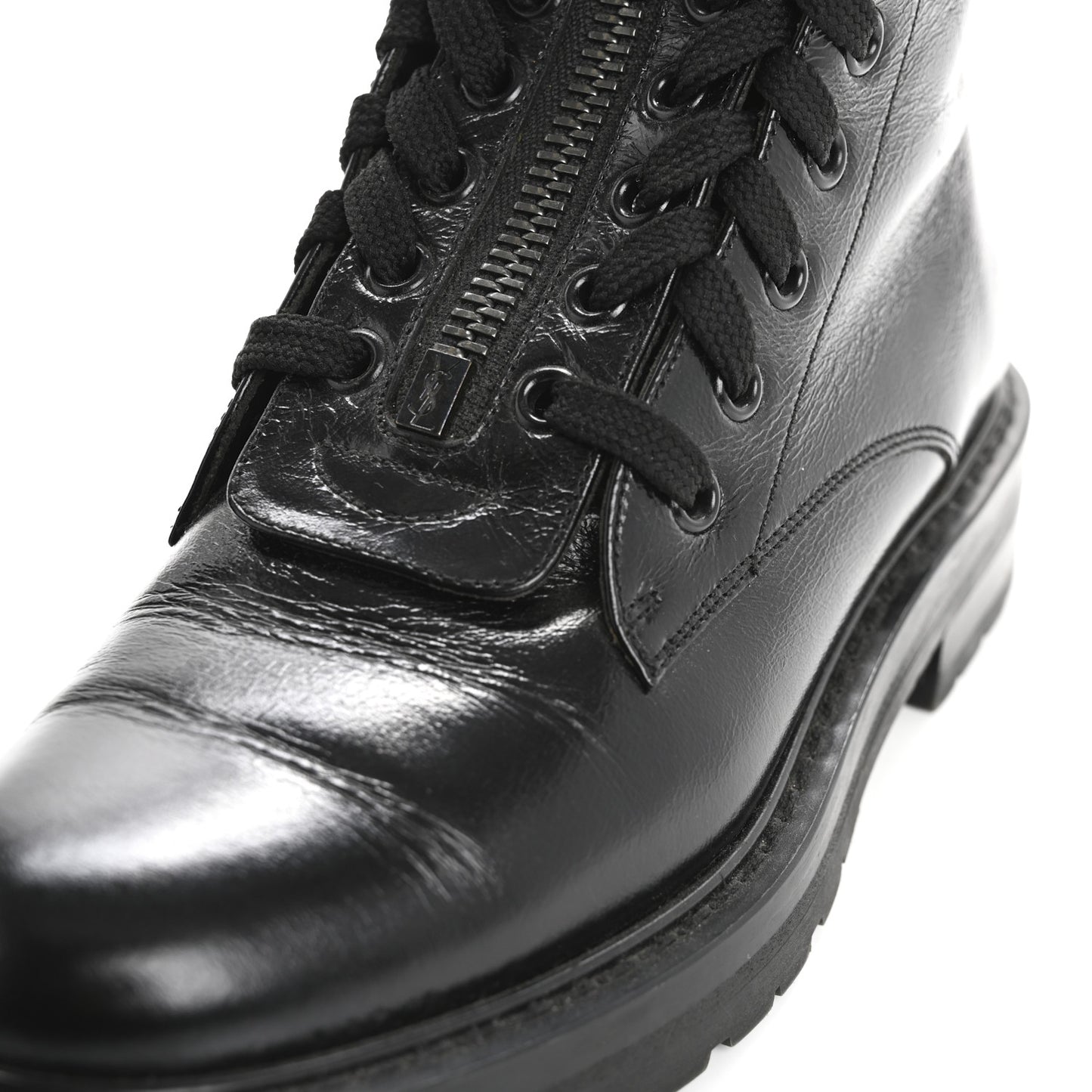 Calfskin William Double-Laced Boot 35 Black