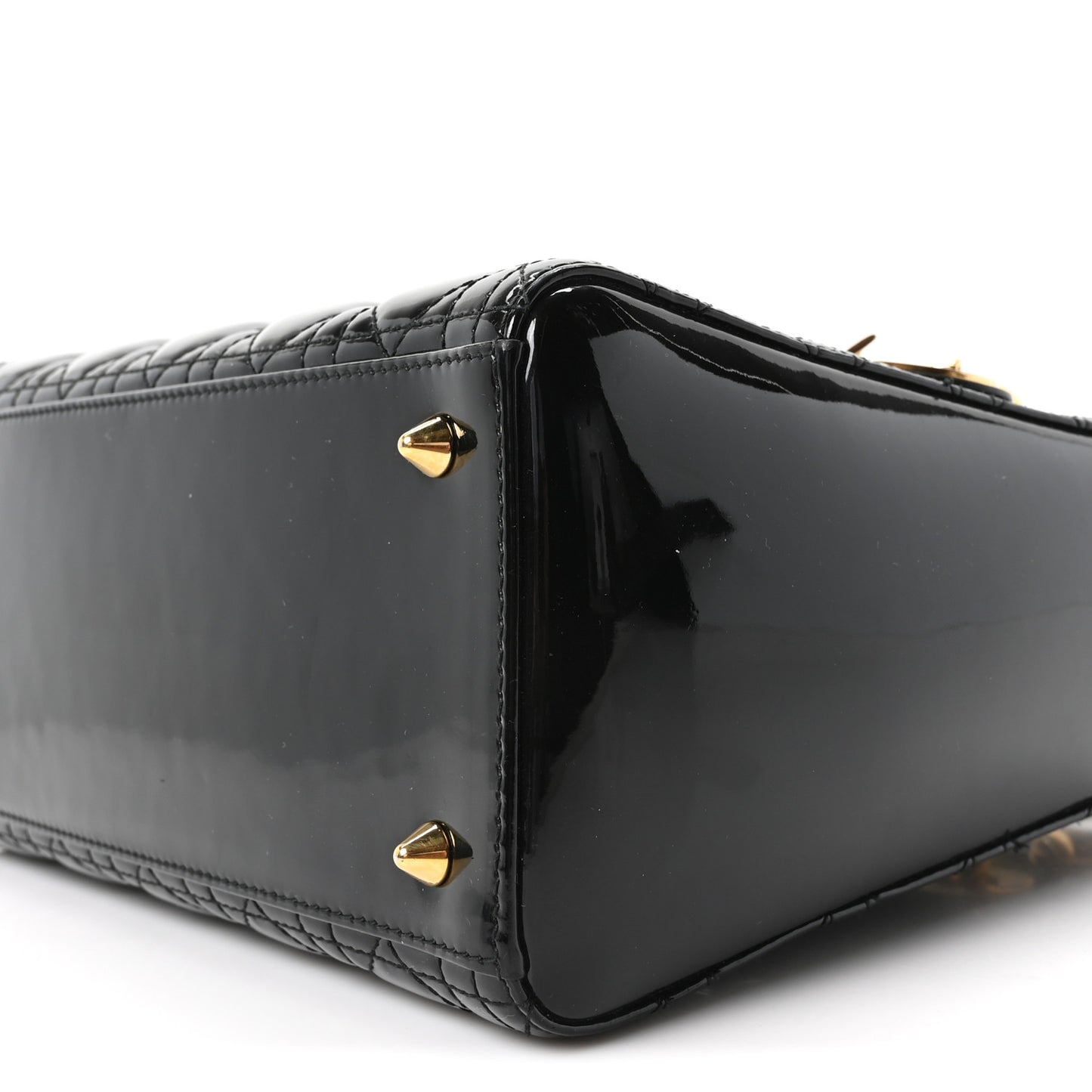Patent Cannage Medium Lady Dior Black