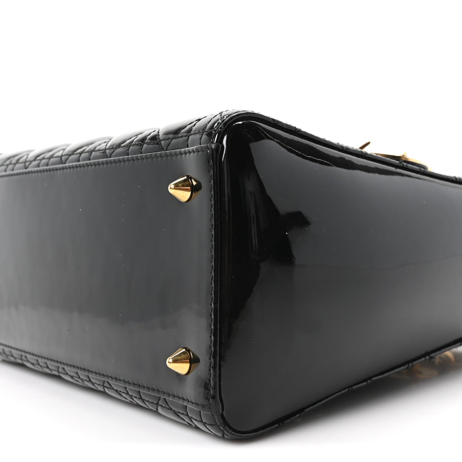 Christian Dior Patent Cannage Medium Lady Dior Black 9 of 9