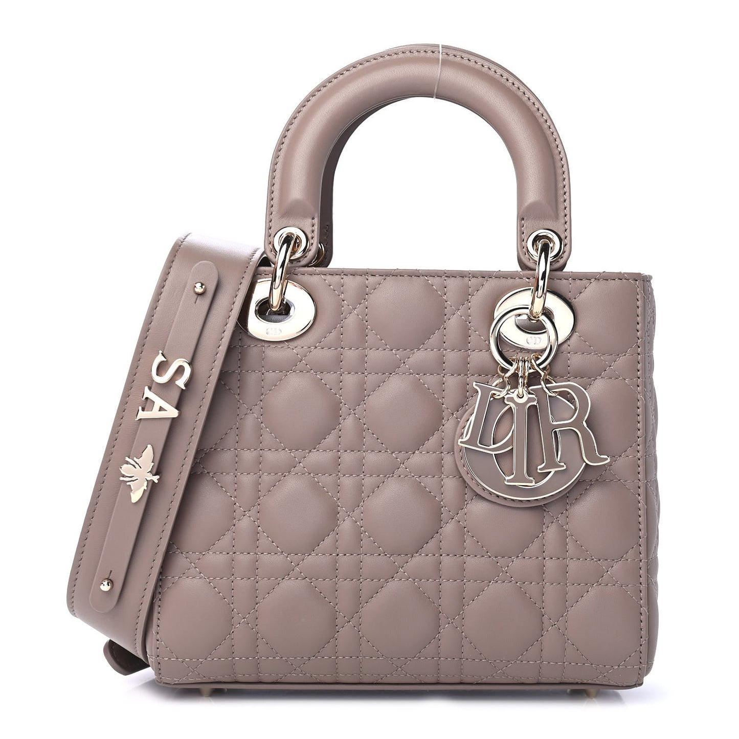 Lambskin Cannage Small My ABCDior Lady Dior Taupe