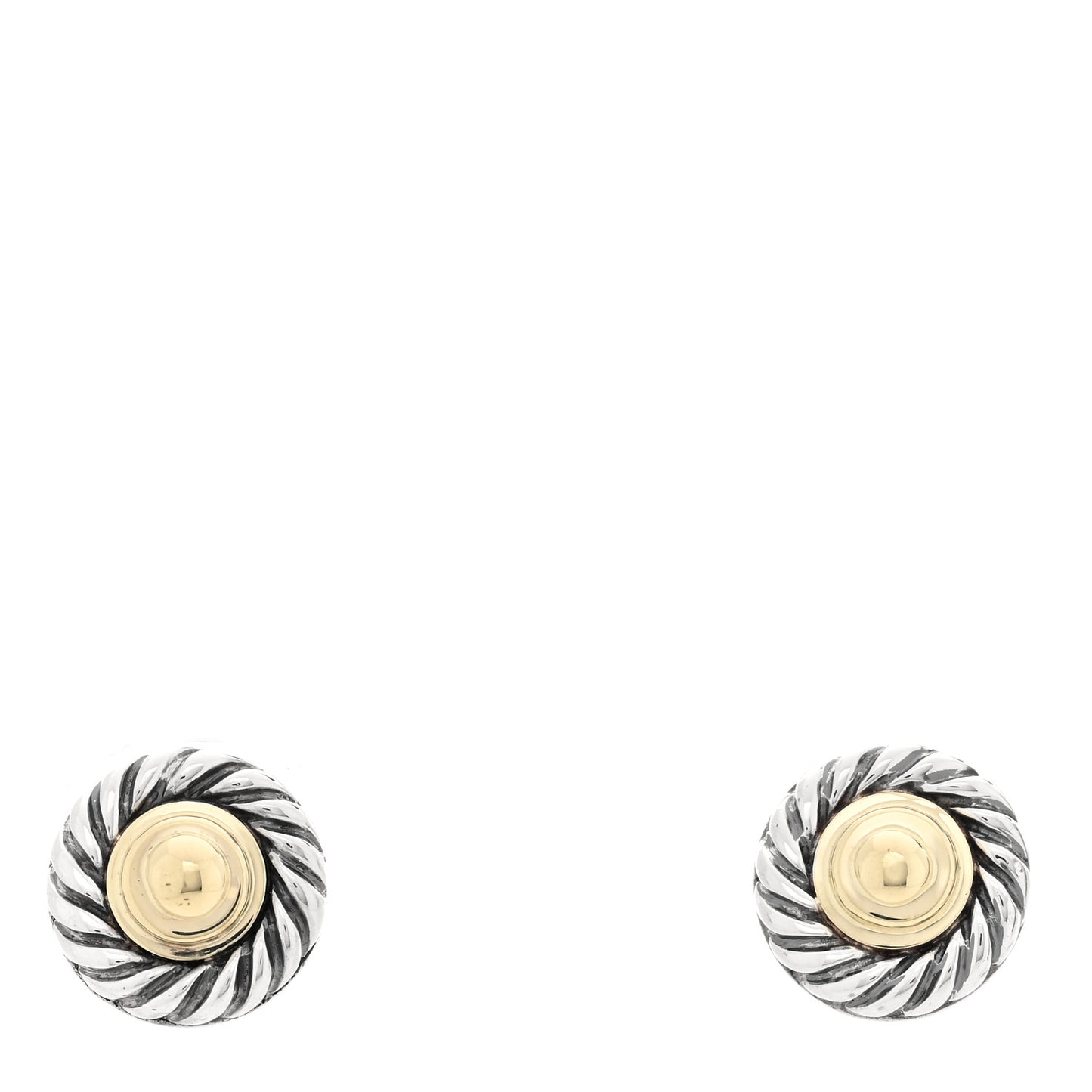 Sterling Silver 14K Yellow Gold Cookie Earrings