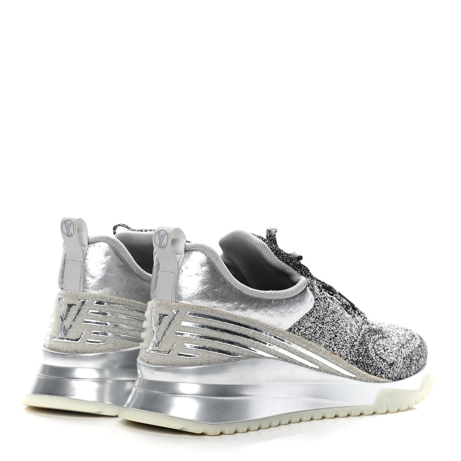 Louis Vuitton Technical Knit Mens V.N.R Sneakers 8 Silver 4 of 12