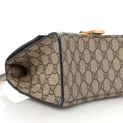 Balenciaga X GUCCI GG Supreme Monogram Small Hourglass Top Handle Bag Beige Ebony 9 of 10