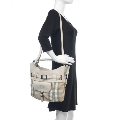Burberry House Check Hobo White 2 of 14