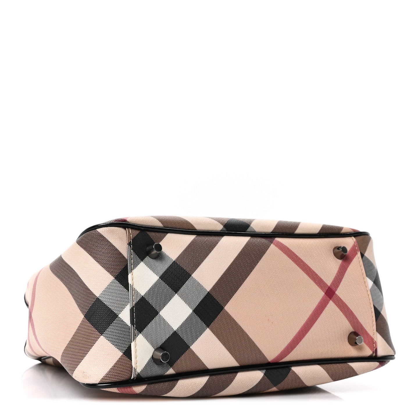 Supernova Check Patent Small Emmy Tote Black