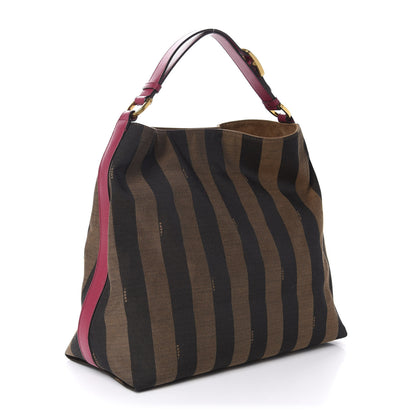 Fendi Pequin Vitello Large Hobo Tobacco Amarena 3 of 12