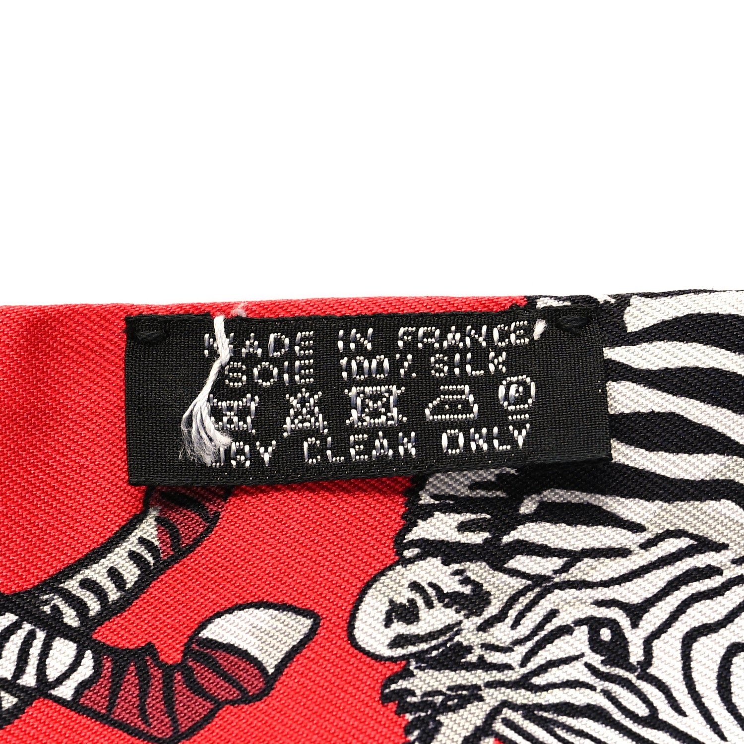 Hermes Silk Les Zebres Twilly Rouge Bleu Noir 3 of 4