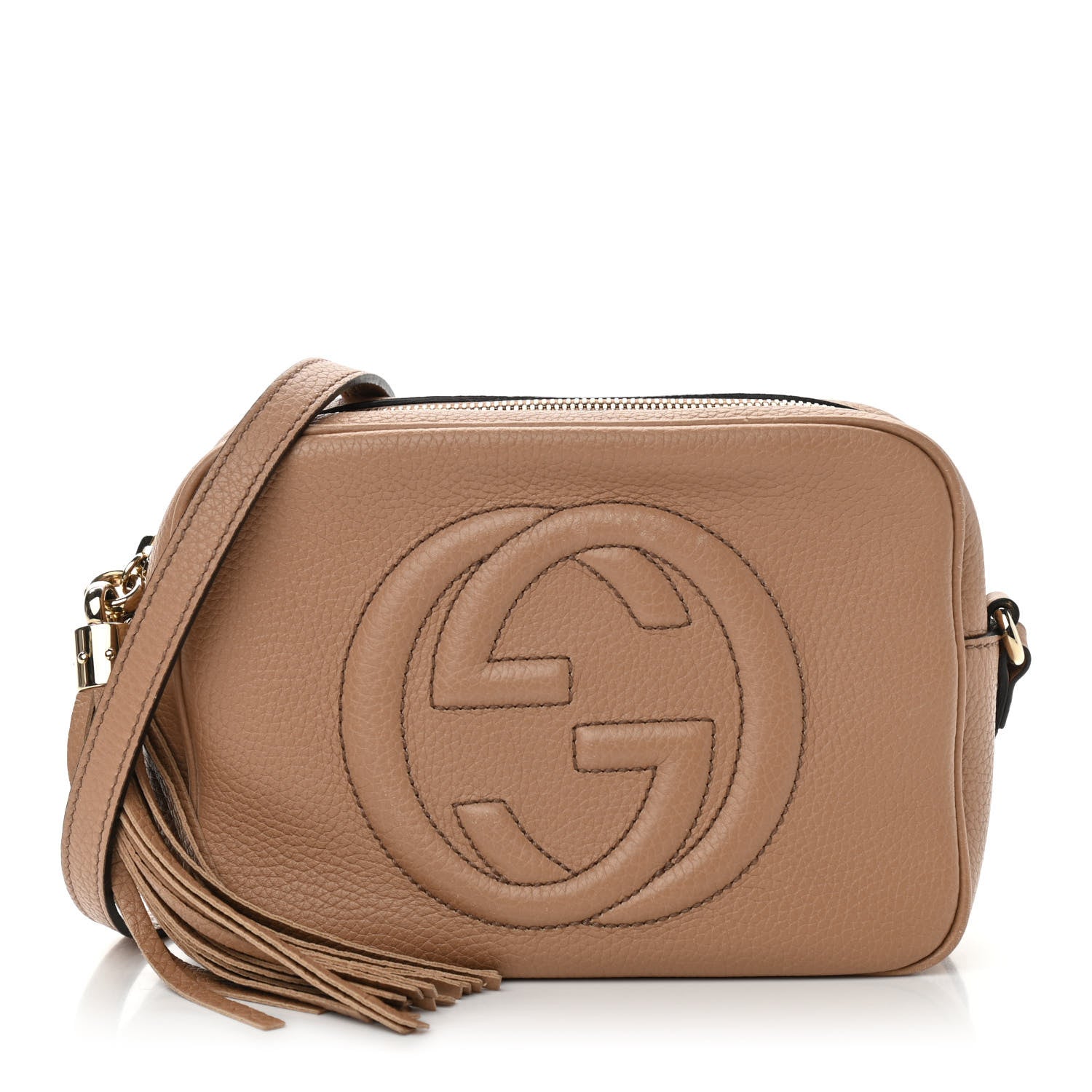 Gucci Pebbled Calfskin Small Soho Disco Bag Camelia 1 of 10