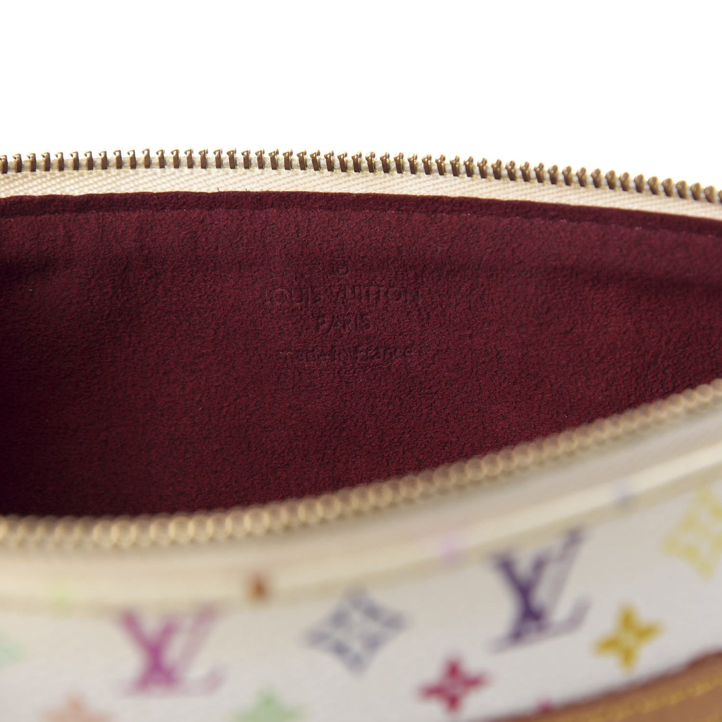 Monogram Multicolor Pochette Plate GM White