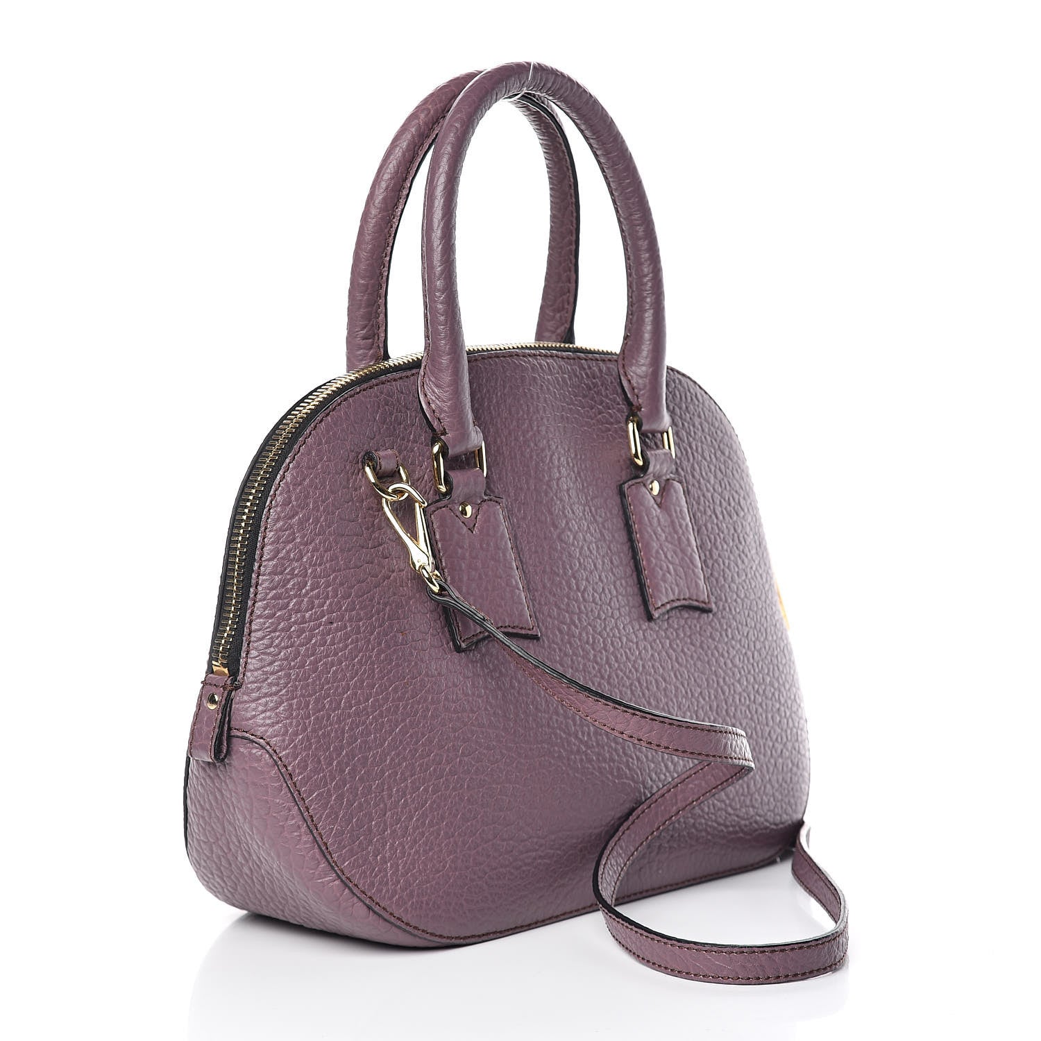 Burberry Heritage Grain Small Orchard Bowling Bag Purple 3 of 11