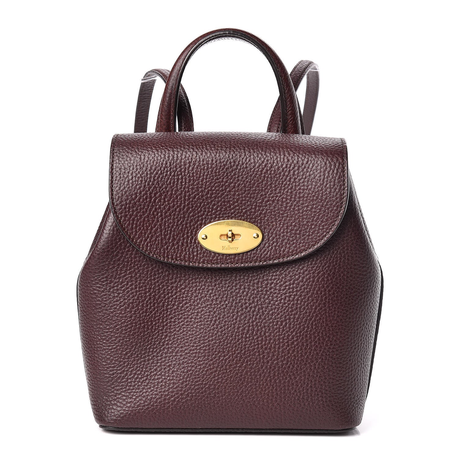 Mulberry Classic Grain Calfskin Mini Bayswater Backpack Oxblood 1 of 16