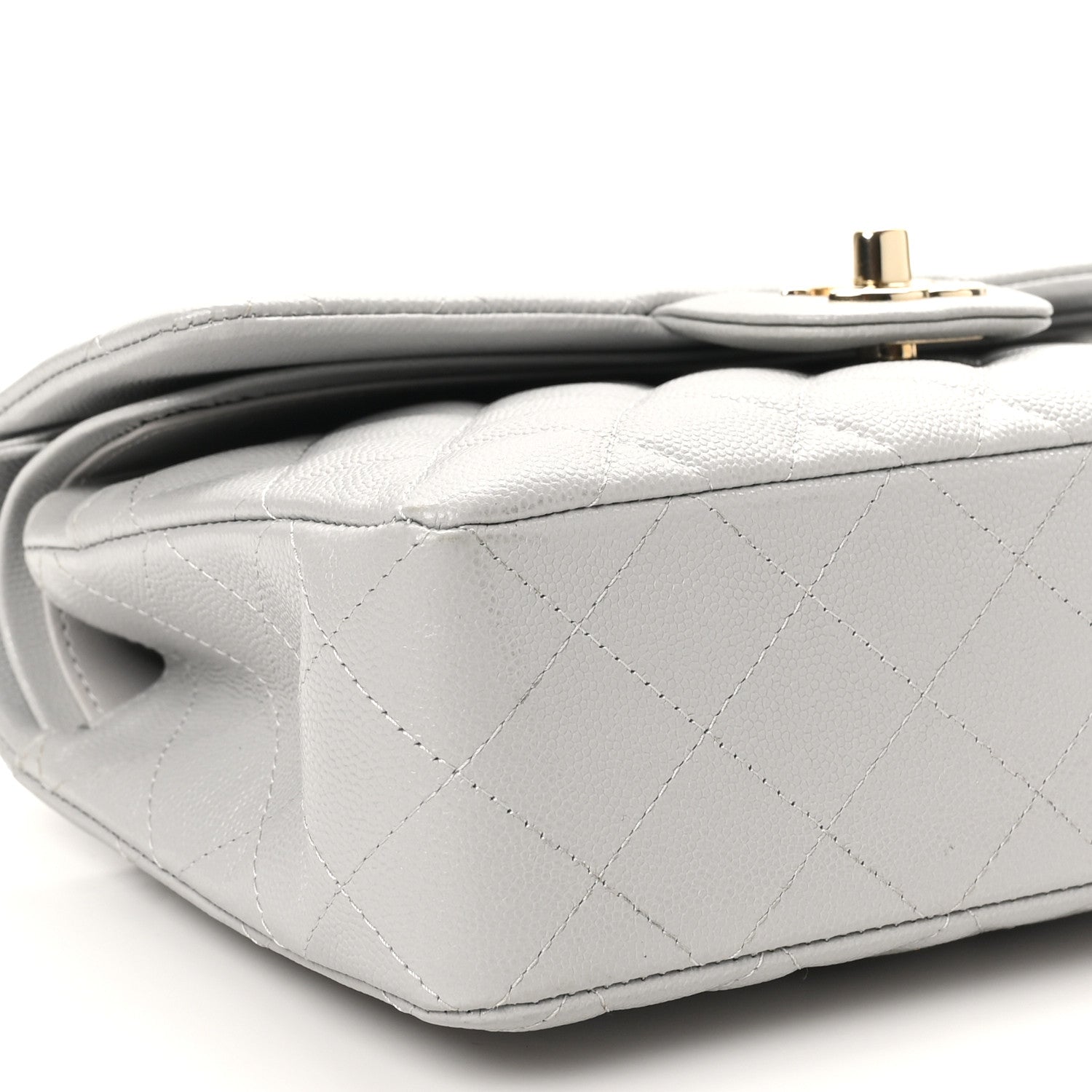 Chanel Caviar Quilted Small Double Flap Grey 9 of 10