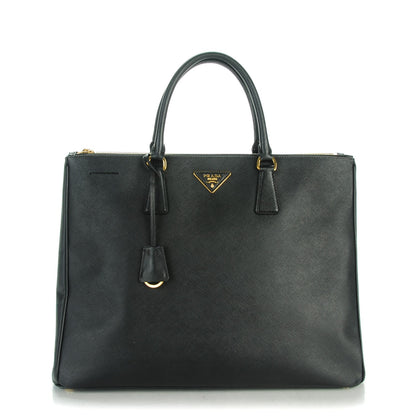 Prada Saffiano Lux Extra Large Galleria Double Zip Tote Black 1 of 7