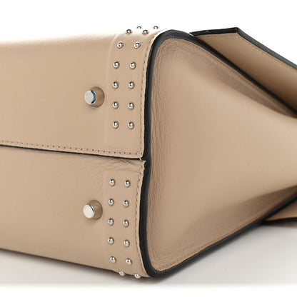 Givenchy Grained Calfskin Studded Small Shark Lock Satchel Natural Beige 9 of 10
