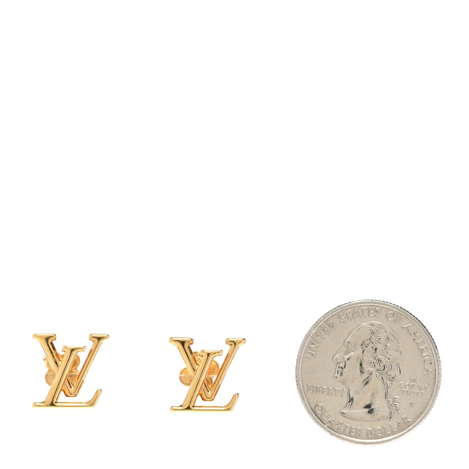 Louis Vuitton Metal LV Iconic Earrings Gold 2 of 4