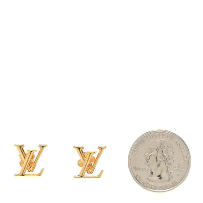 Louis Vuitton Metal LV Iconic Earrings Gold 2 of 4