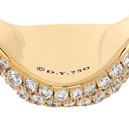 David Yurman 18K Yellow Gold Diamond Petite Pave Chevron Pinky Ring 42 2.25 5 of 6