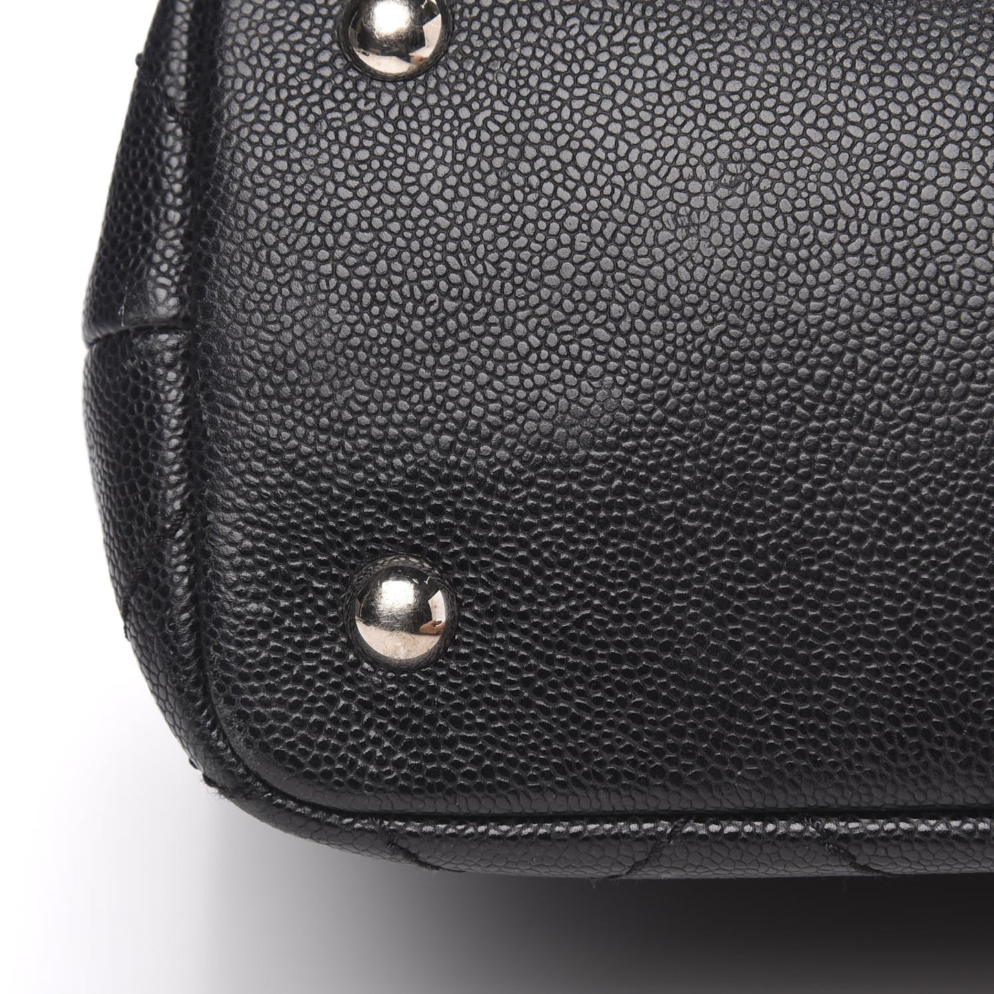 Grained Calfskin Shopping Fever Tote Black