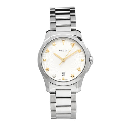 Gucci Stainless Steel 27mm G-Timeless Charm Quartz Watch 1 of 7