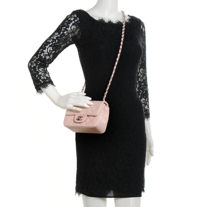 Chanel Caviar Quilted Mini Square Flap Pink 2 of 9