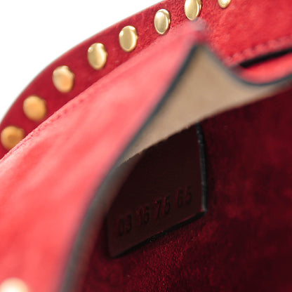 Chloe Suede Calfskin Braided Mini Hudson Shoulder Bag Sienna Red 7 of 7