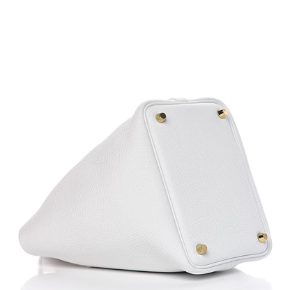 Hermes Taurillon Clemence Picotin Lock 18 PM White 4 of 11