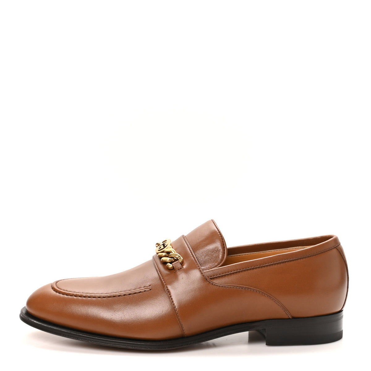 Gucci Supple Lambskin Mens Chain Interlocking G Loafers 9.5 Cuir 1 of 10