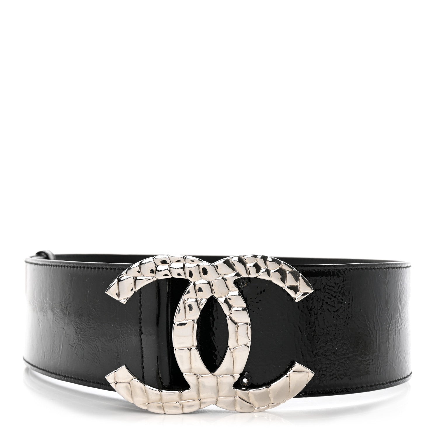 Chanel Patent CC Wide Belt 90 36 Black 1 of 9