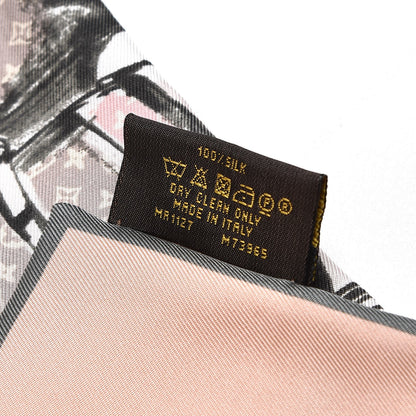 Louis Vuitton Silk Monogram Trunks Bandeau Rose Poudre 4 of 5