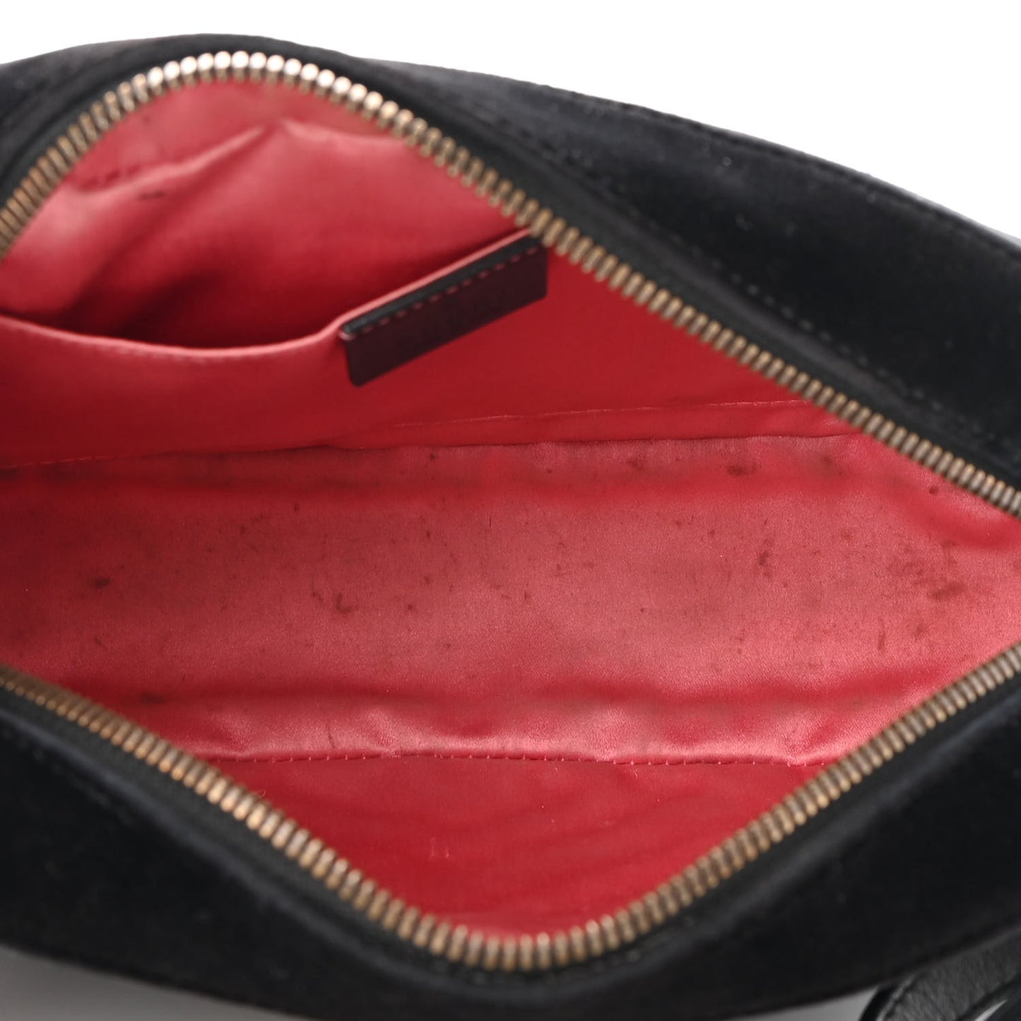 Velvet Matelasse Small GG Marmont Chain Shoulder Bag Black