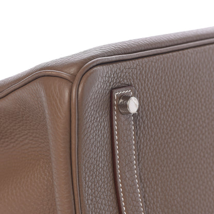 Hermes Taurillon Clemence Birkin 35 Etoupe 21 of 30
