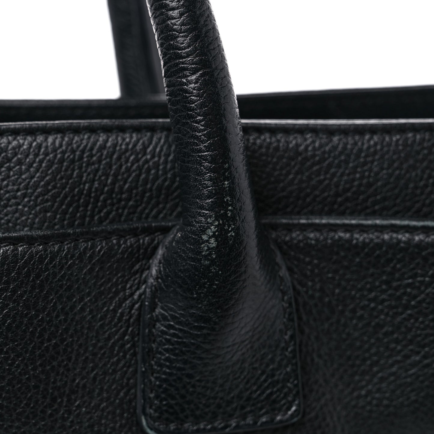 Calfskin Cerf Executive Shopper Tote Black