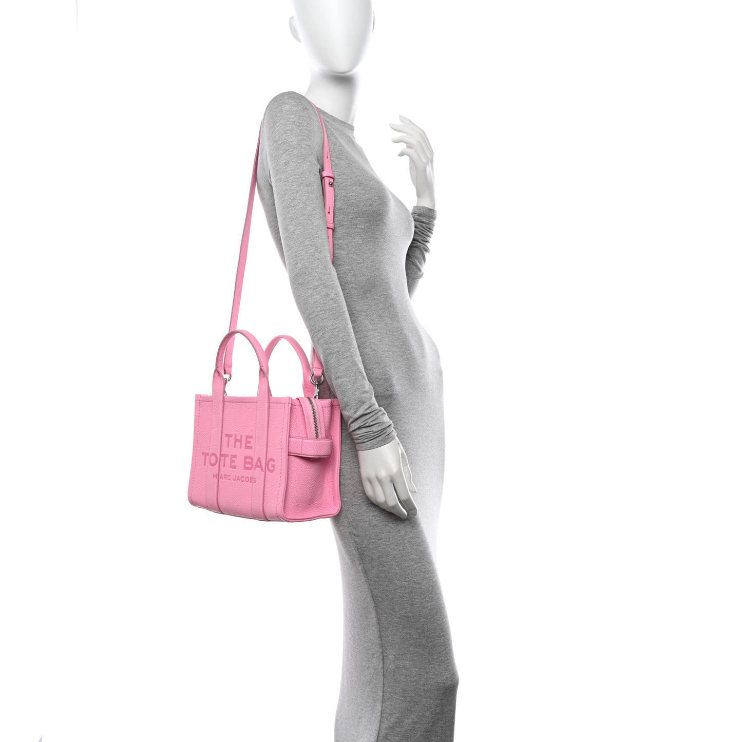 Grained Calfskin Small The Tote Bag Candy Pink