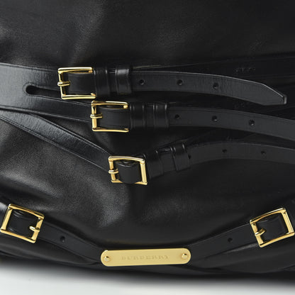 Burberry Soft Lambskin Bridle Calfskin Medium Gosford Hobo Black 9 of 9