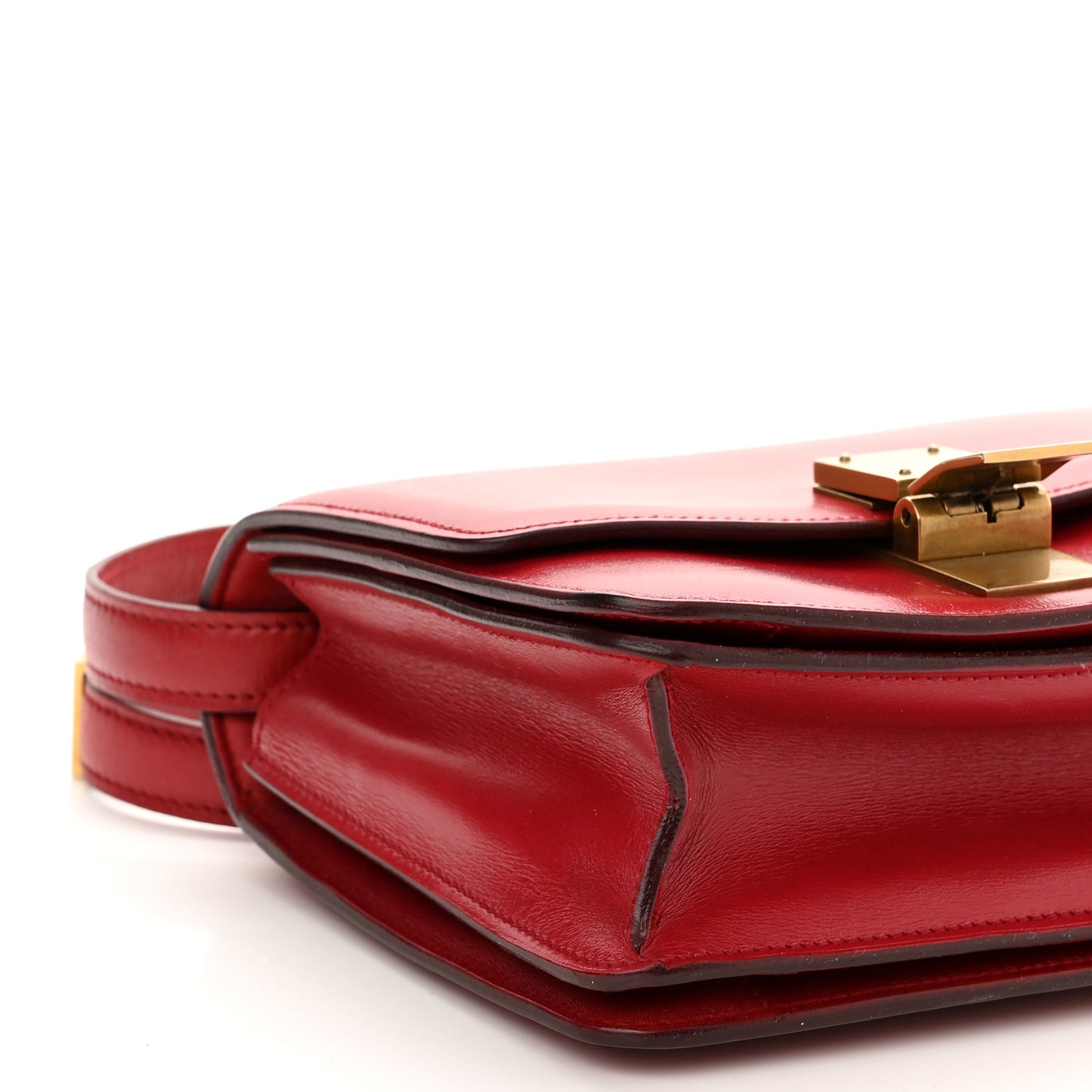 Box Calfskin Small Classic Box Flap Bag Red