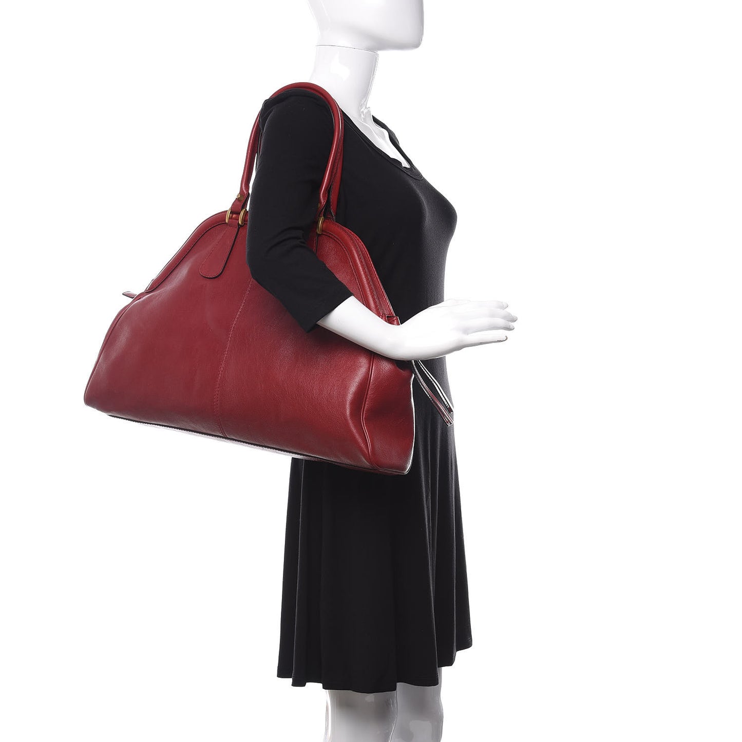 Calfskin Large Re(Belle) Top Handle Bag Red