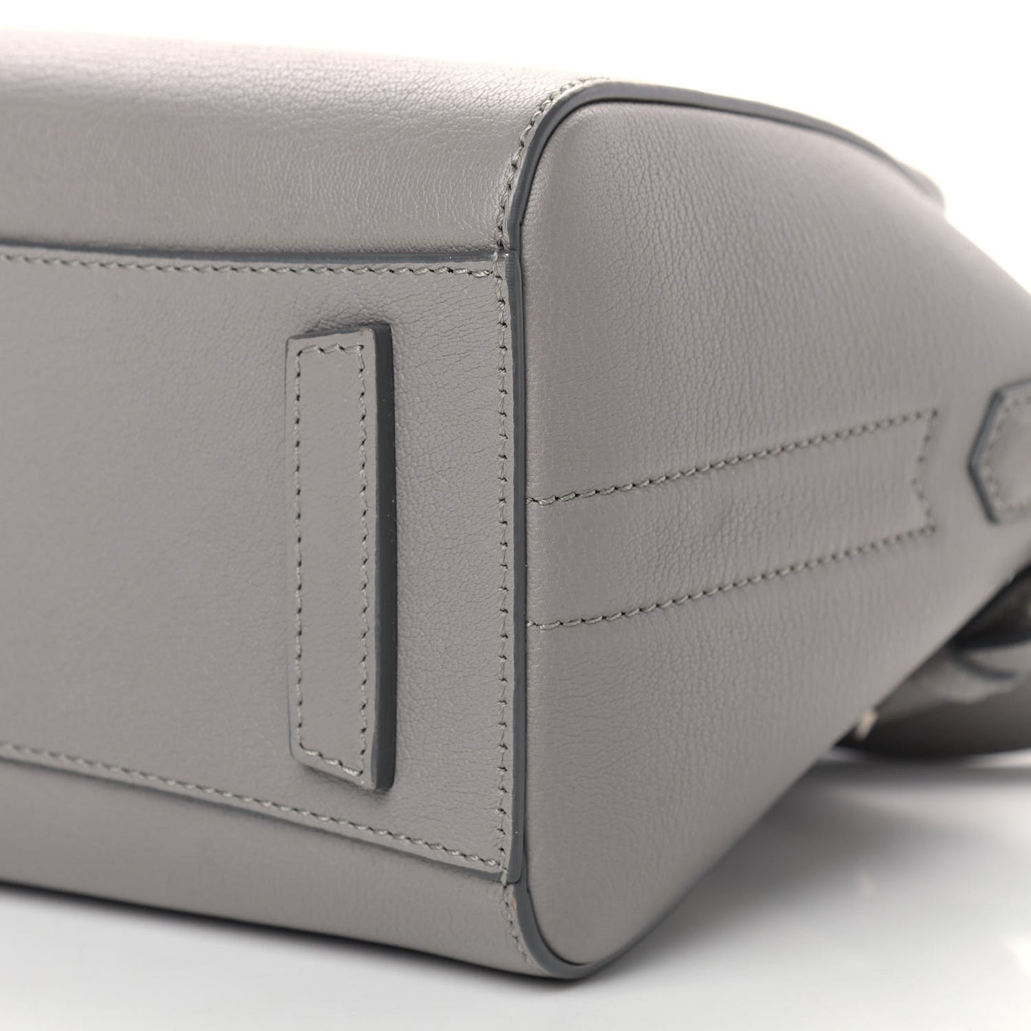 Sugar Goatskin Mini Antigona Pearl Grey