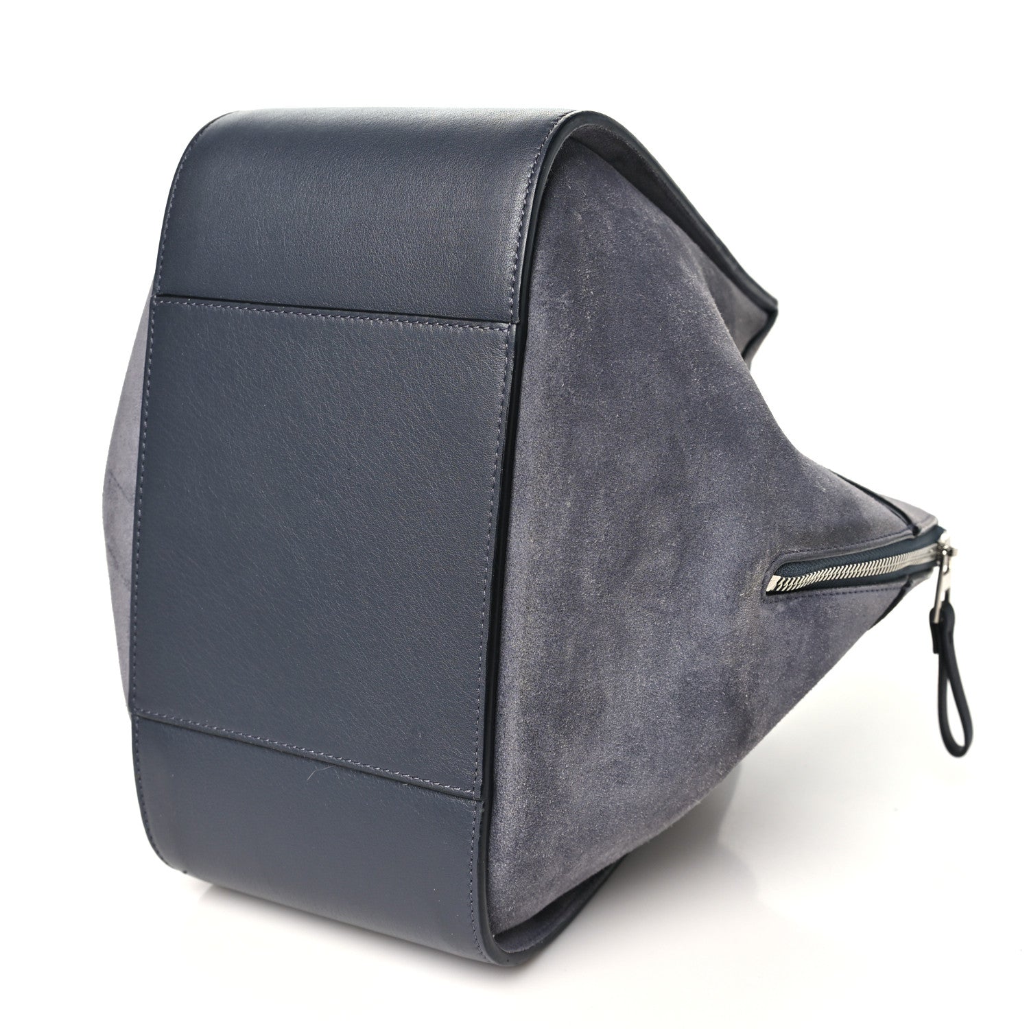 Loewe Calfskin Suede Medium Hammock Shoulder Bag Grey Black 10 of 10