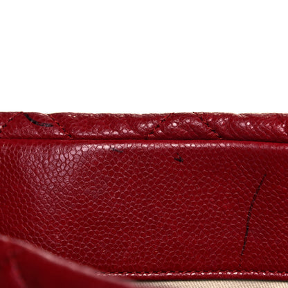Chanel Caviar Quilted Timeless CC Soft Tote Red 15 of 16