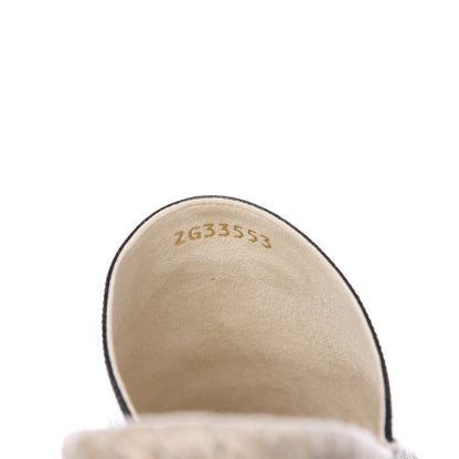 Chanel Iridescent Goatskin Patent CC Espadrille Mules 39 Black 6 of 10