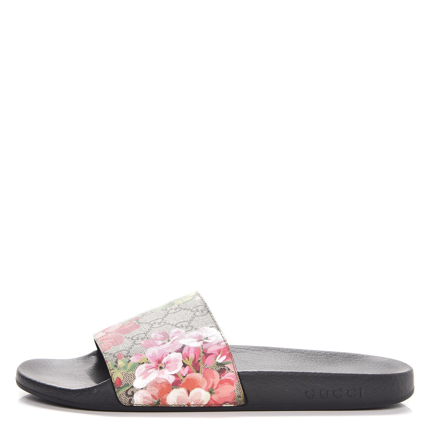 GG Supreme Monogram Blooms Slide Sandals 42 Beige Multicolor