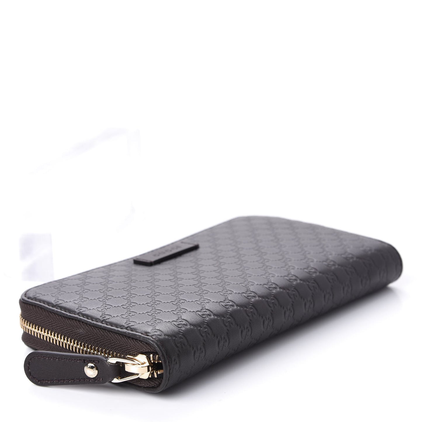 Microguccissima Zip Around Wallet Black