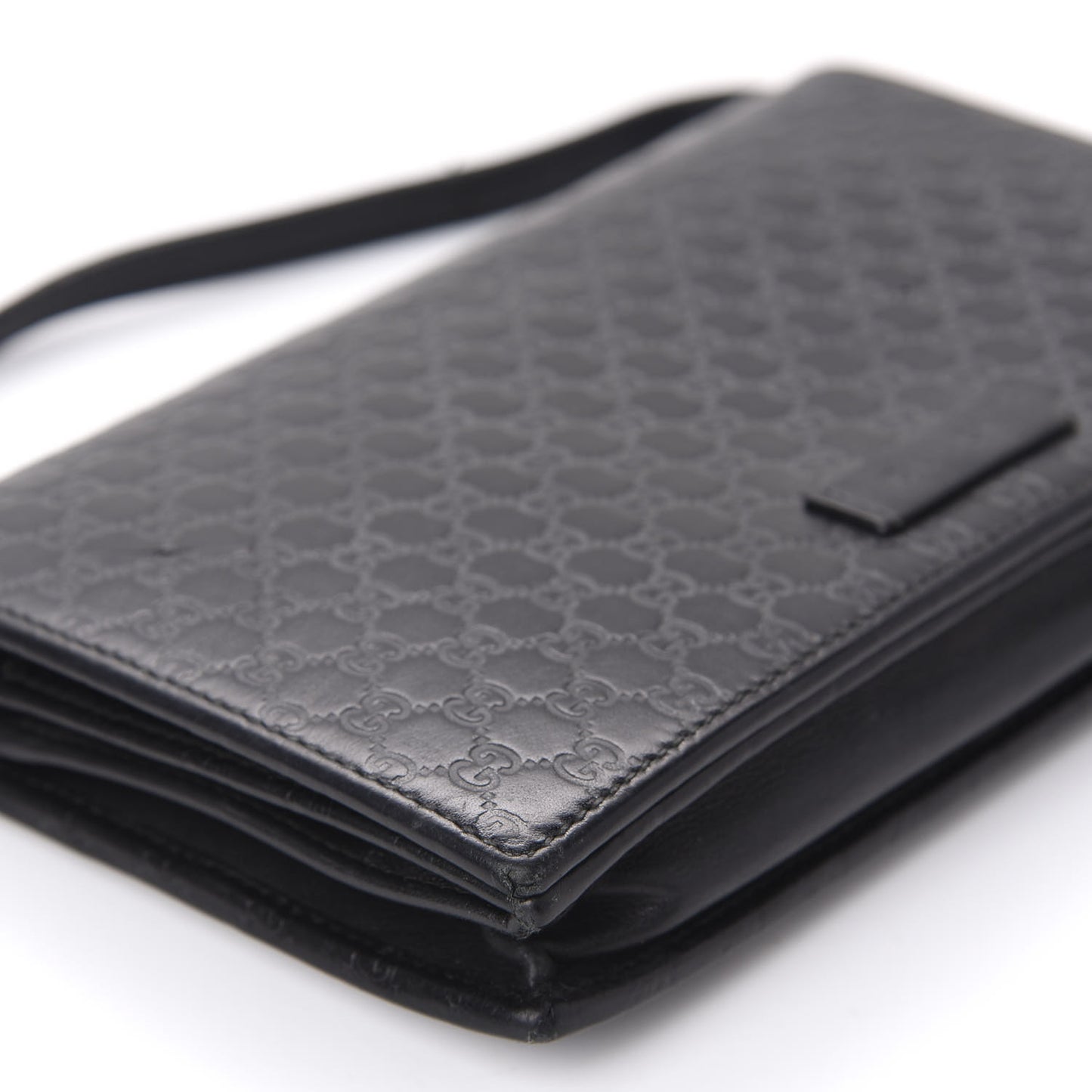 Microguccissima Crossbody Wallet Black