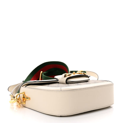 Gucci GG Supreme Monogram Web Mini Horsebit 1955 Shoulder Bag Beige Mystic White 4 of 10