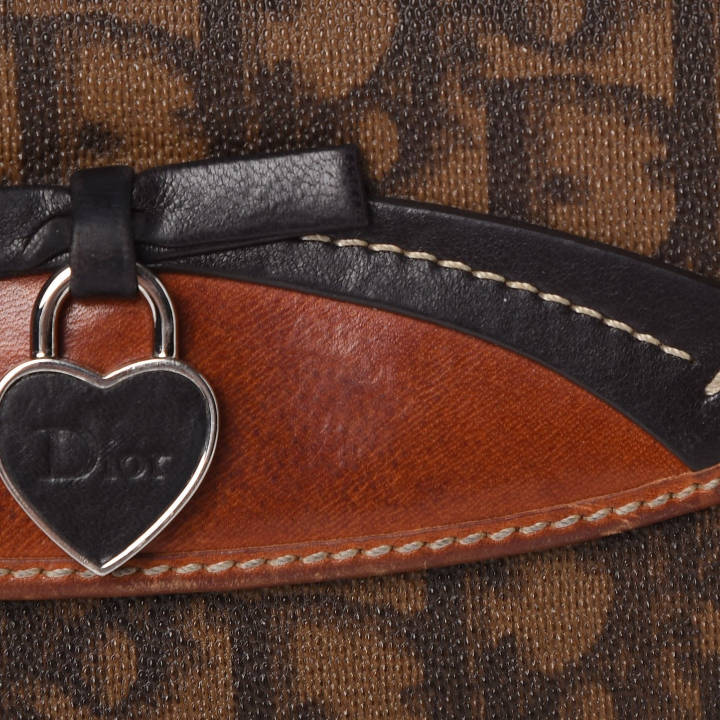 Monogram Trotter Romantique Heart Charm Wallet Light Brown