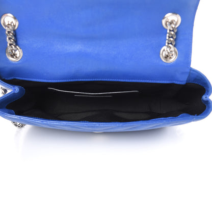 Saint Laurent Sheepskin Matelasse Medium Monogram College Punk Chain Satchel Blue Majorelle 5 of 16