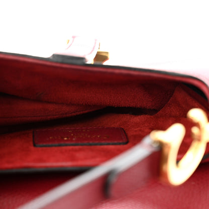 Christian Dior Grained Calfskin Mini Saddle Bag Red 5 of 11