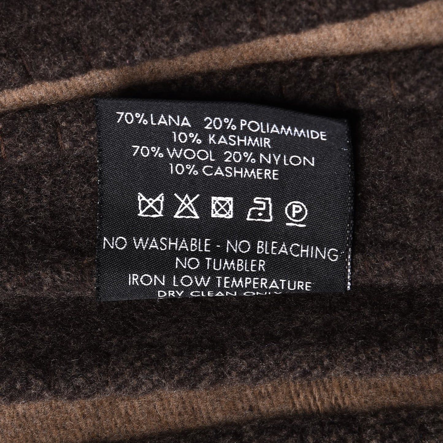 Wool Cashmere GG Monogram Blanket Dark Brown