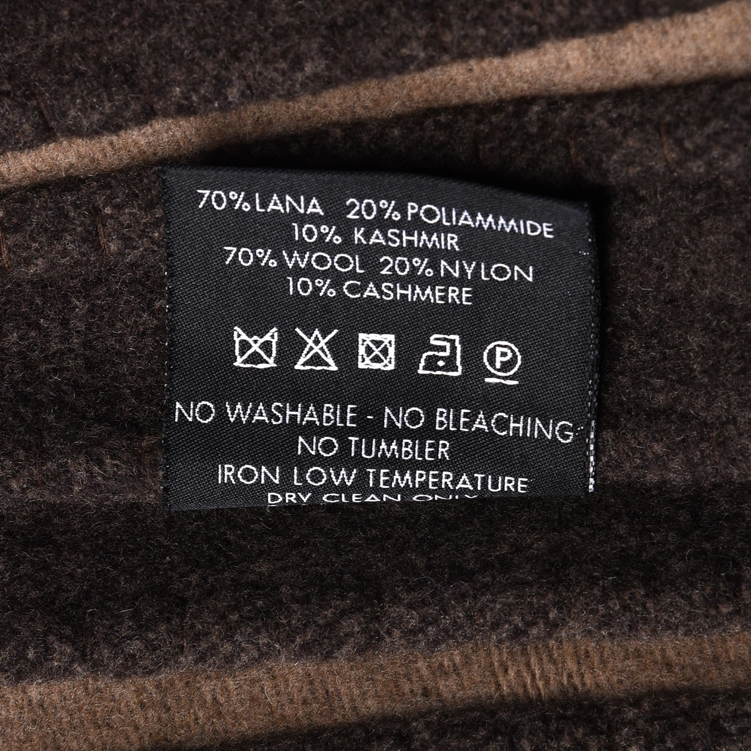 Gucci Wool Cashmere GG Monogram Blanket Dark Brown 5 of 11