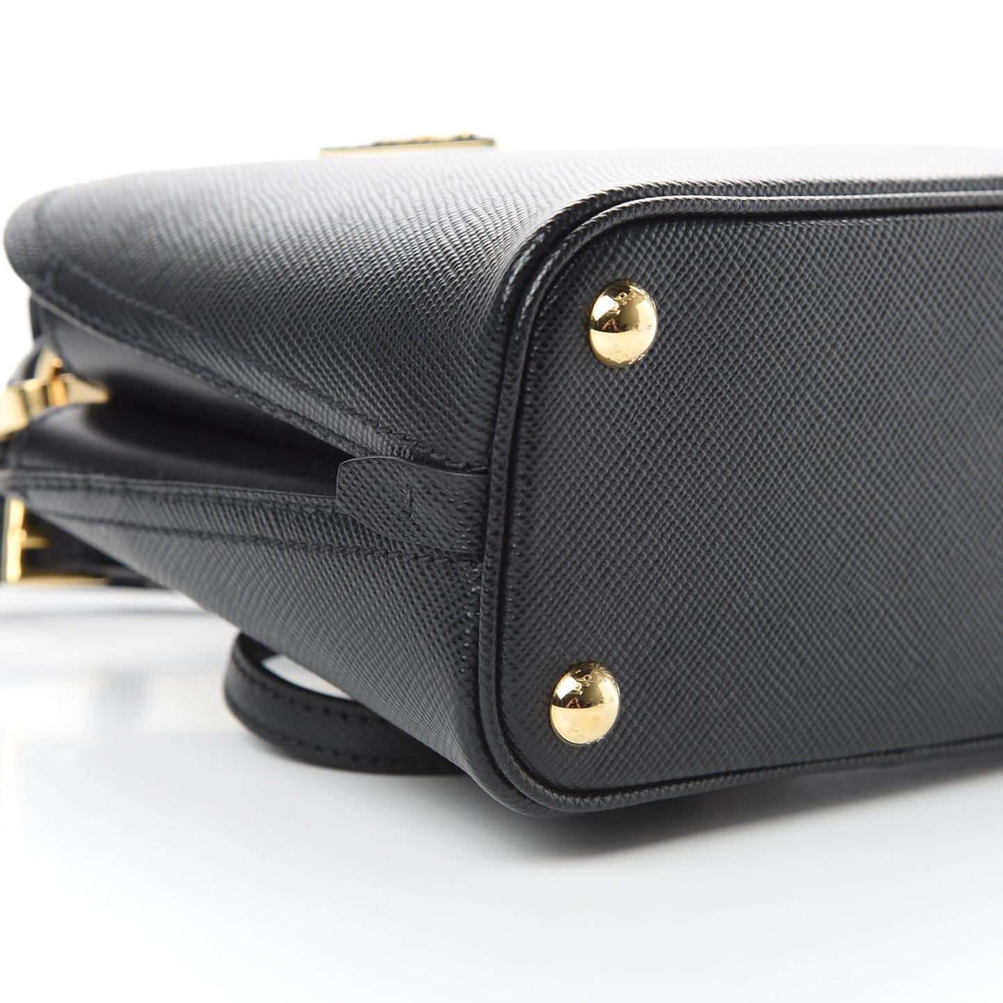 Saffiano Cuir Micro Matinee Tote Black